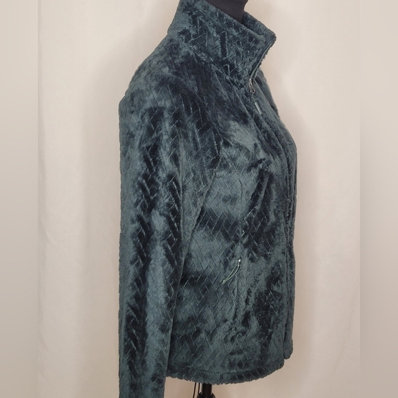 The North Face Women's Emerald Green High-Piled Fleece Zip Jacket - Size S - Picture 3 of 14